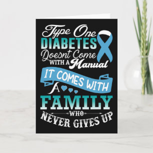 Tarjeta Diabetes Tipo Uno Para Familia Cinta Azul Diabétic