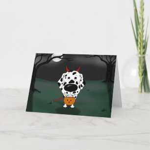 Tarjeta Diablo de Halloween del Dalmatian
