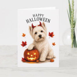Tarjeta Diablo Westie Highland Blanco
