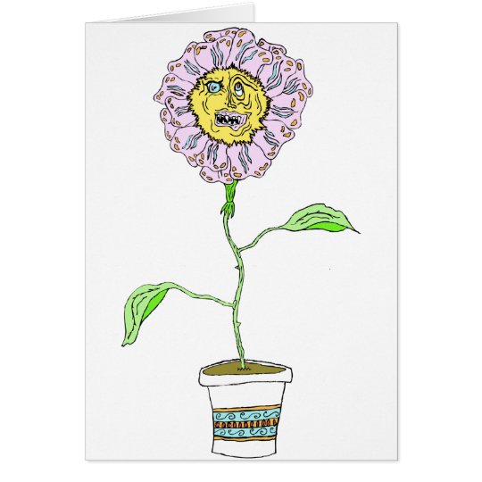 Tarjeta diabólica de la flor de la margarita