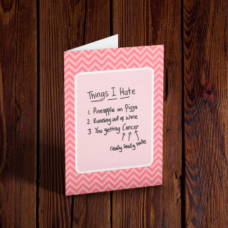 Tarjeta Diagnóstico de cáncer con humor ligero 