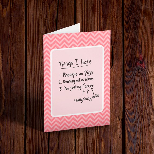 Tarjeta Diagnóstico de cáncer con humor ligero  (Subido por el creador)