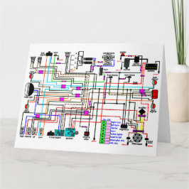 Tarjeta Diagrama de cableado de motocicletas.