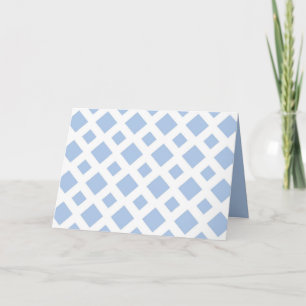 Tarjeta Diamantes azules claros sobre blanco
