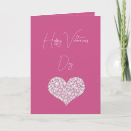 Tarjeta Diamantes Corazones Glam Rosa