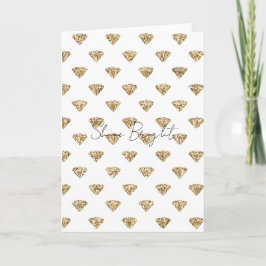Tarjeta Diamantes Purpurinas de oro