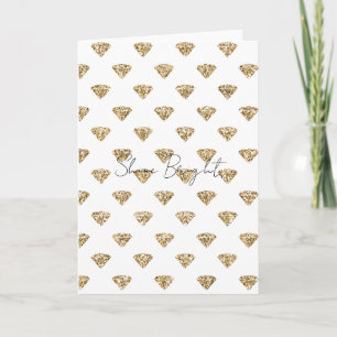 Tarjeta Diamantes Purpurinas de oro