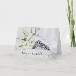 Tarjeta Diamantes y flores bodas