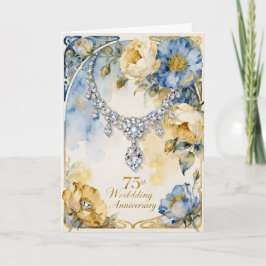 Tarjeta Diamond Necklace 75th Wedding Anniversary