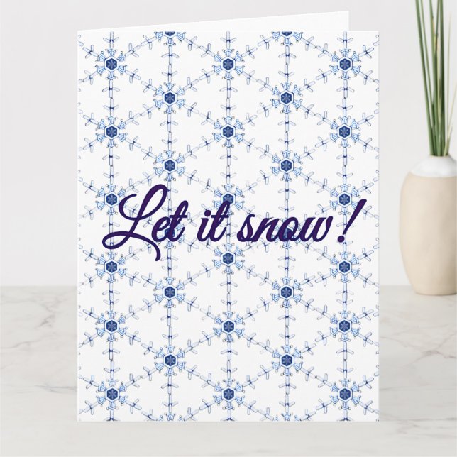Tarjeta Diamond Snowflake Pattern Postcard (Anverso)