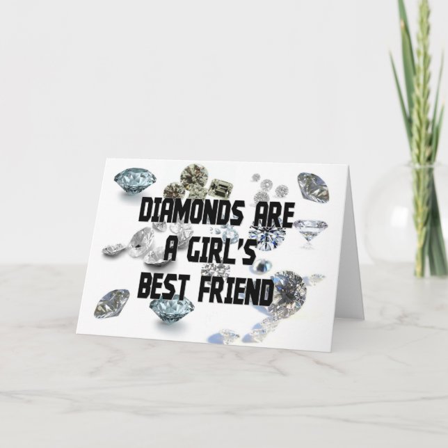 Tarjeta Diamonds Are A Girl's Best Friend (Anverso)