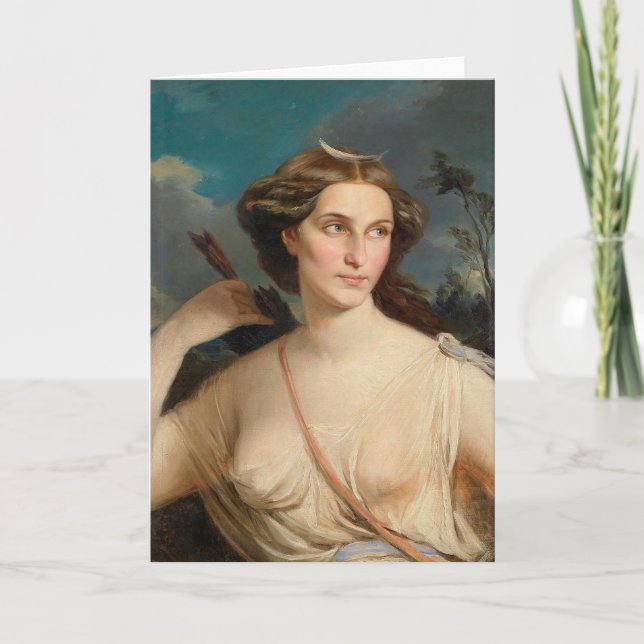 Tarjeta Diana, diosa de la caza | Anonymous (Anverso)