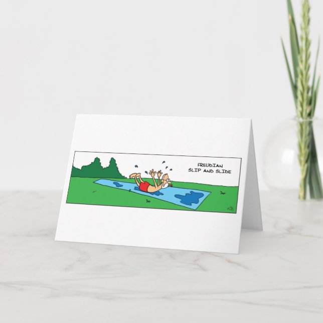 Tarjeta Diapositiva freudiana divertida (Anverso)