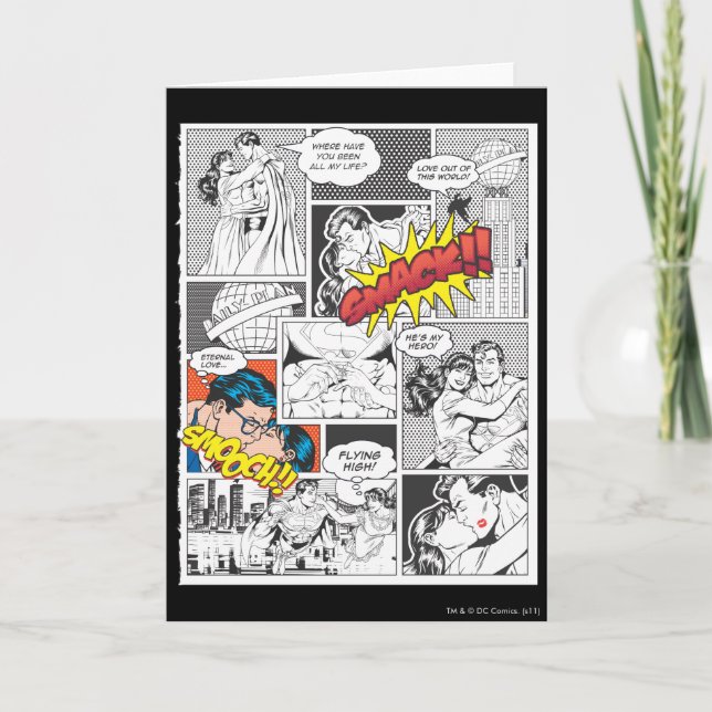 Tarjeta Diapositivas de cómic amorosas (Anverso)