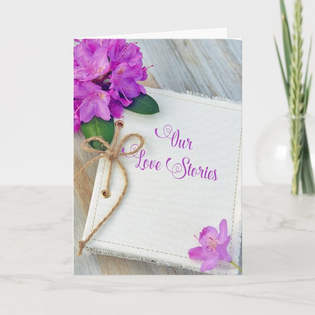 Tarjeta diario de amor de aniversario (Anverso)