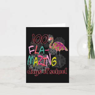 Tarjeta Días asombrosos de la escuela regalos de flamenco 