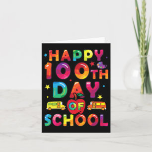 Tarjeta Días De Chicas Escolares Felices 100 Días De Escue
