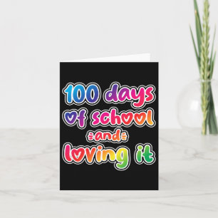 Tarjeta Días de colegio y amor a niños felices 100 días