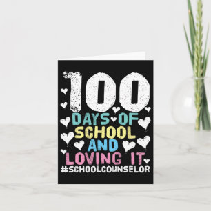 Tarjeta Días De Consejero Escolar 100 Día De Colegio