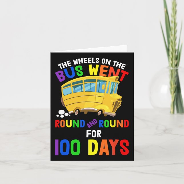 Tarjeta Días De Enfermería Escolar Rime Ruedas En El Autob (Anverso)