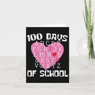 Tarjeta Días de escuela Alfabeto 100 días estudiante de do