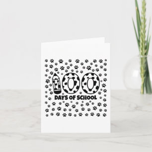Tarjeta Días De Escuela Dálmata 100º Día De Escuela Perro