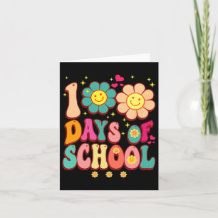 Tarjeta Días de escuela Groovy Retro 100 días de clase