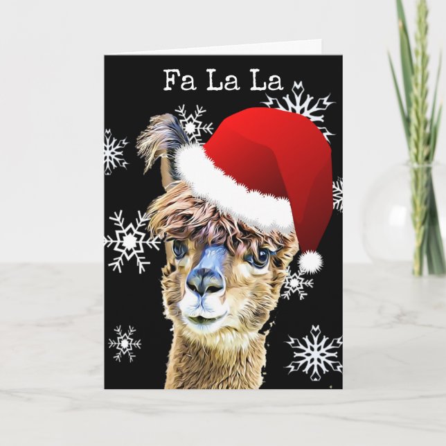 Tarjeta Días de fiesta divertidos de la llama del La del (Anverso)