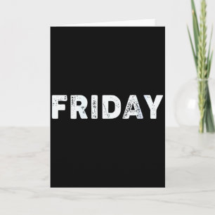 Tarjeta Días de la semana de mujeres serie viernes cuello