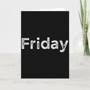 Tarjeta Días De La Semana V Viernes Negrita Distressed