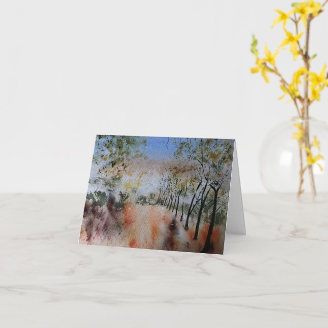 Tarjeta Días de otoño (flor amarilla)