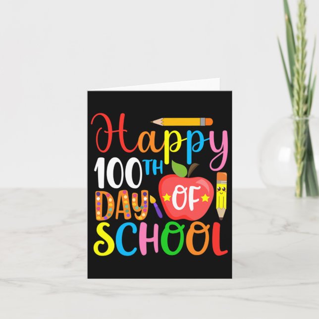 Tarjeta Días Escolares De Maestros Y Estudiantes 3 (Anverso)