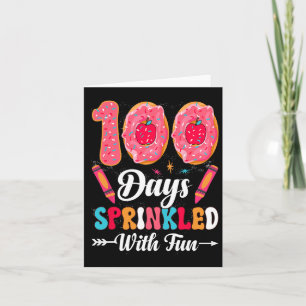 Tarjeta Días Escolares Espolvados Con Torta Divertida Y Cu