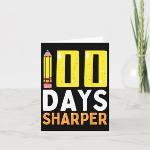 Tarjeta Días más agudos 100 días de los niños maestros de 