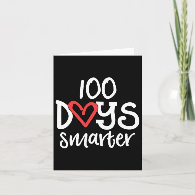 Tarjeta Días Más Inteligentes 100° Día Del Profesor De Ama (Anverso)