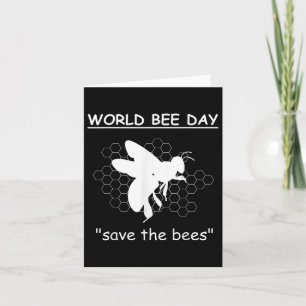 Tarjeta Días Mundiales de Abejas - Salven Las Abejas - Med