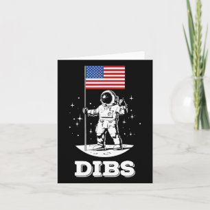 Tarjeta Dibs Bandera Americana Astronauta Espacio 4 De Jul