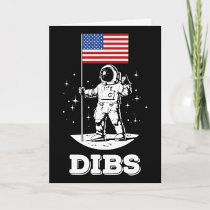 Tarjeta Dibs Bandera Americana Astronauta Espacio 4 De Jul