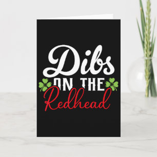 Tarjeta Dibs divertidos del trébol del día de San Patricio