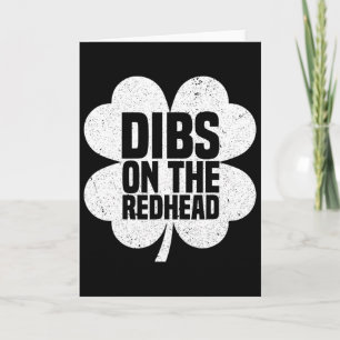 Tarjeta Dibs En La Pelirroja Divertido Día De San Patricio