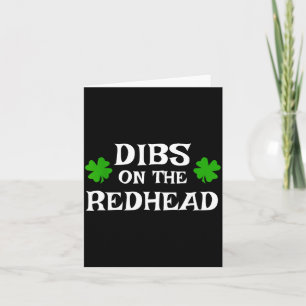 Tarjeta Dibs En La Pelirroja Divertido Día De San Patricio