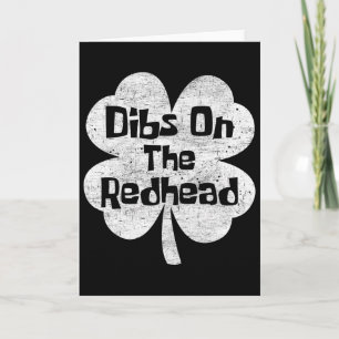 Tarjeta Dibs En La Pelirroja Divertido Día De San Patricio