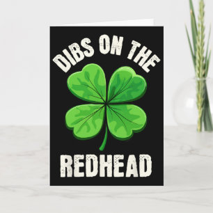 Tarjeta Dibs En La Pelirroja Divertido Día De San Patricio