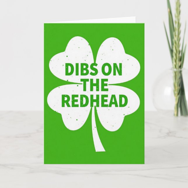 Tarjeta Dibs On The Redhead Luck Card (Anverso)