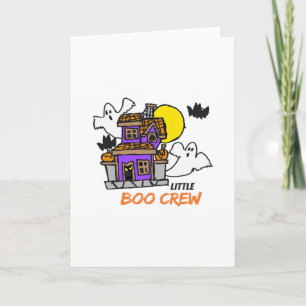 Tarjeta Dibujado a Mano Little Boo Crew Halloween