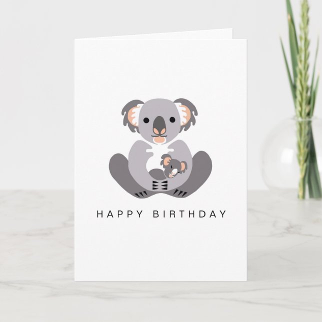 Tarjeta Dibujante de mano - KOALA - Vida silvestre austral (Anverso)