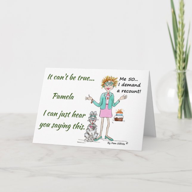 Tarjeta Dibujo acuarela Mujer con actitud (Anverso)