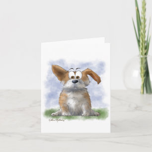 Tarjeta Dibujo animado de Corgi lindo