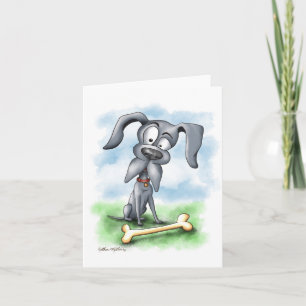 Tarjeta Dibujo animado de Gran Danés peculiar