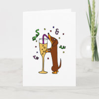 Dibujo animado de una divertida fiesta de perros D